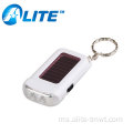 Mini PVC Plastik Peribadi LED Keychain Obor Solar